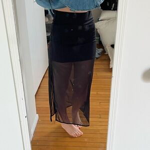 Elegant Black Sheer Skirt